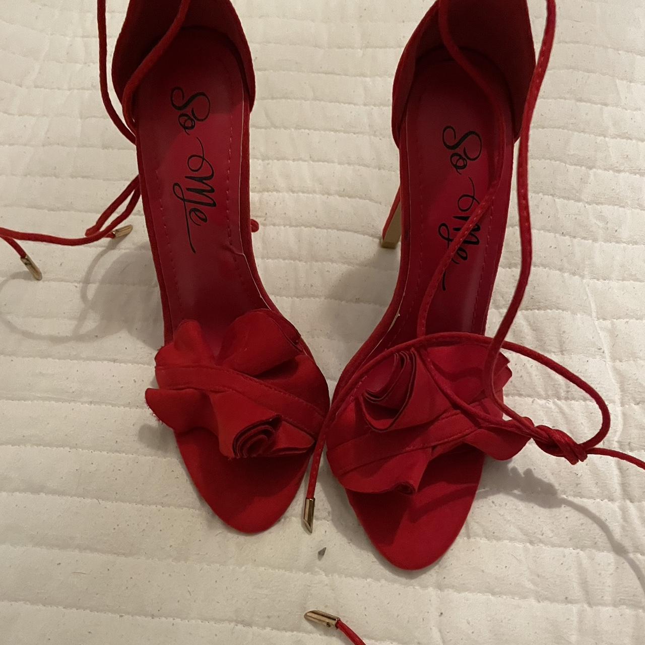 Red Ruffle Heels