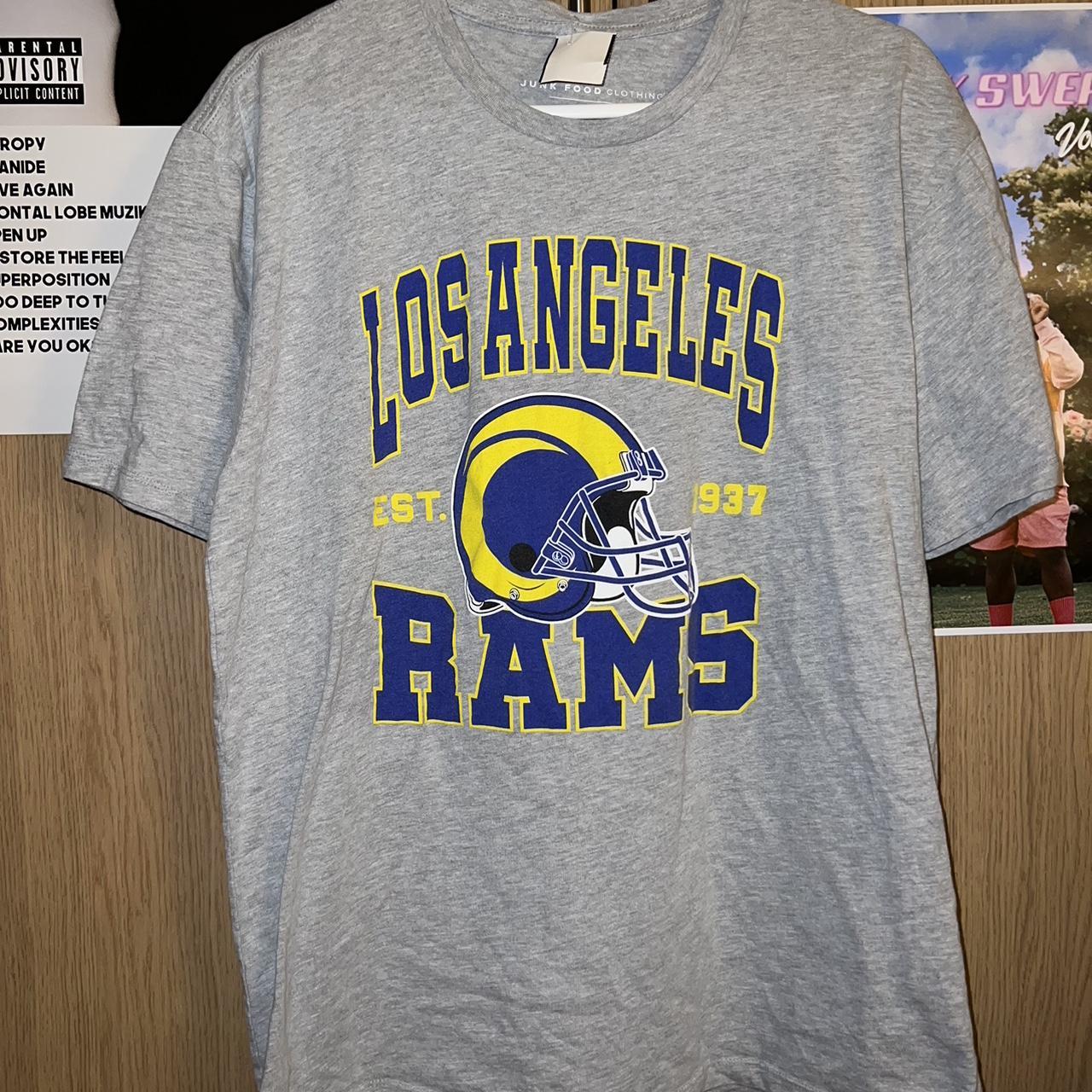 Grey Nike NFL LA Rams Helmet T-Shirt