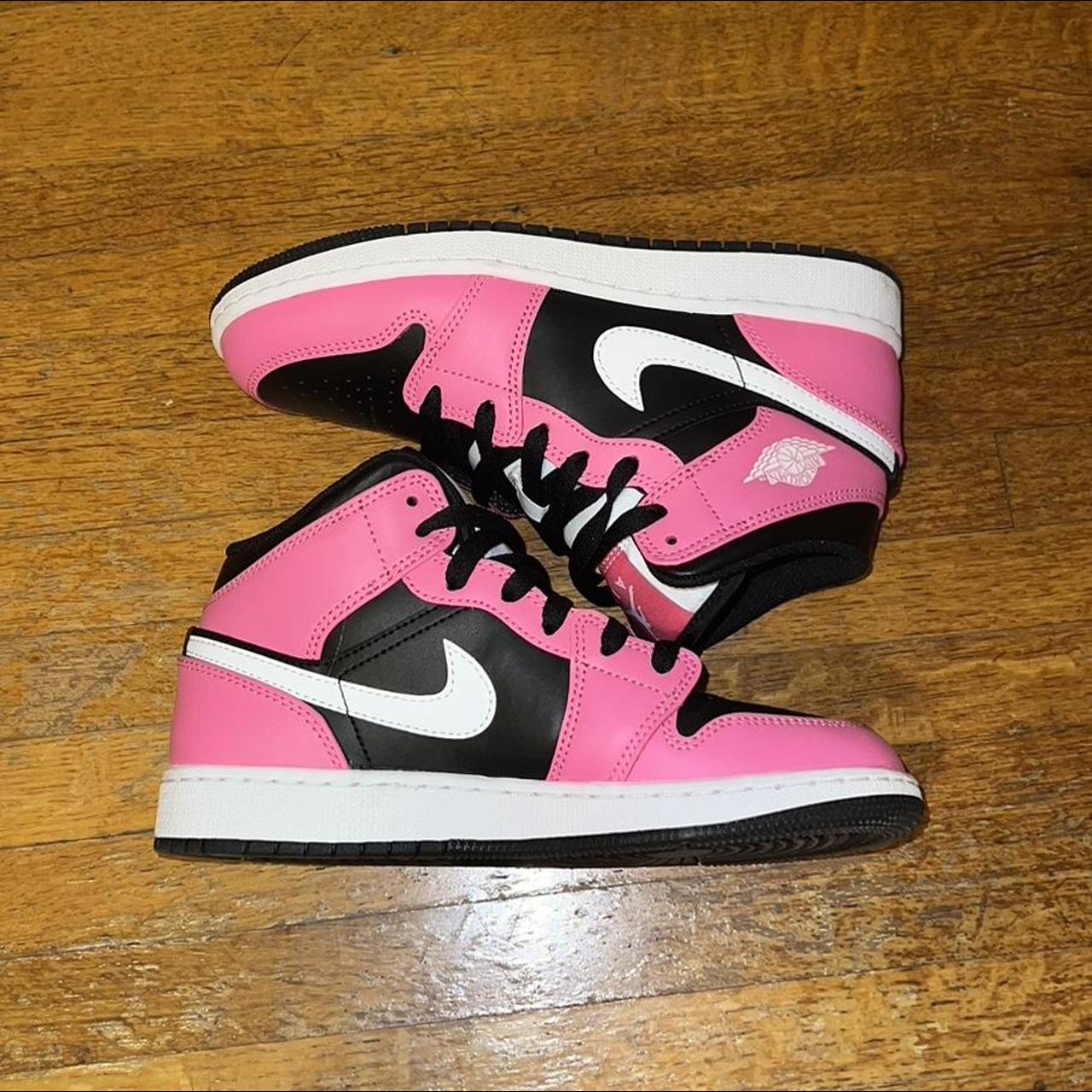 jordans pink black