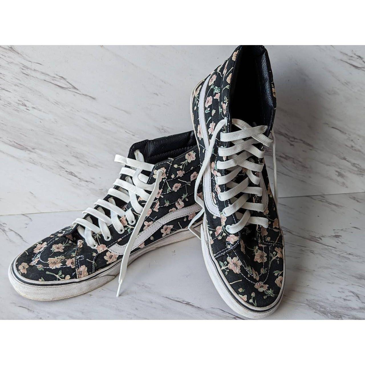 Floral high deals top vans