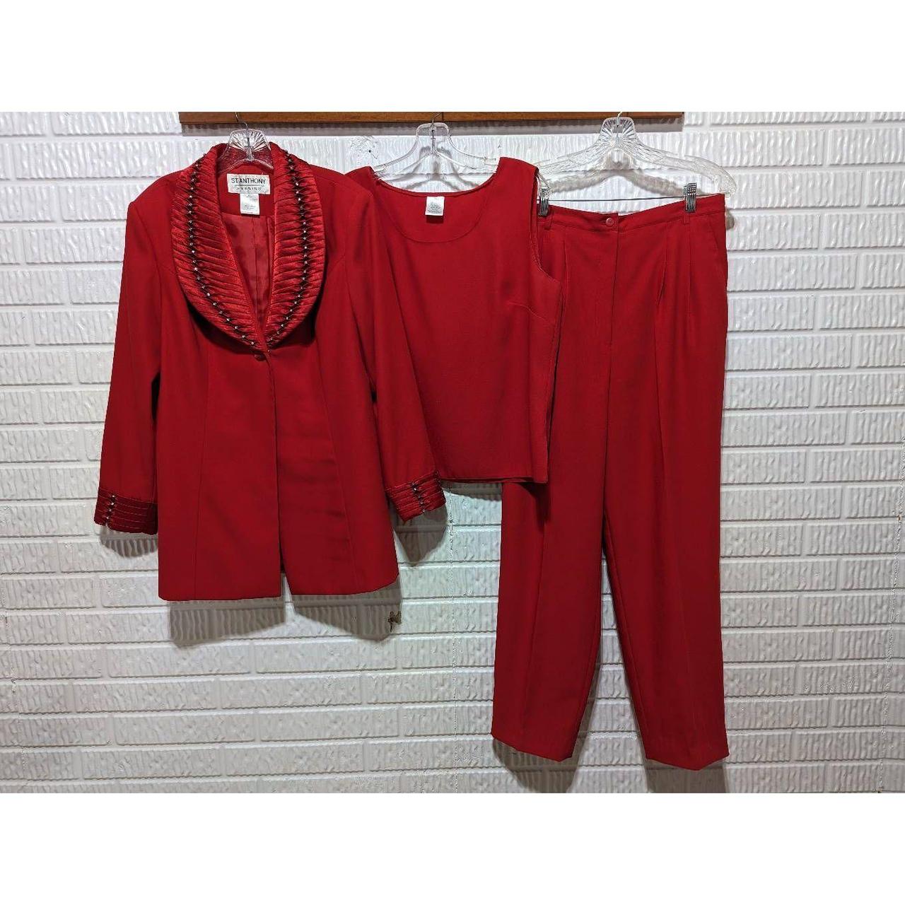 St Anthony Evening Women's 12 Red Rhinestone... - Depop