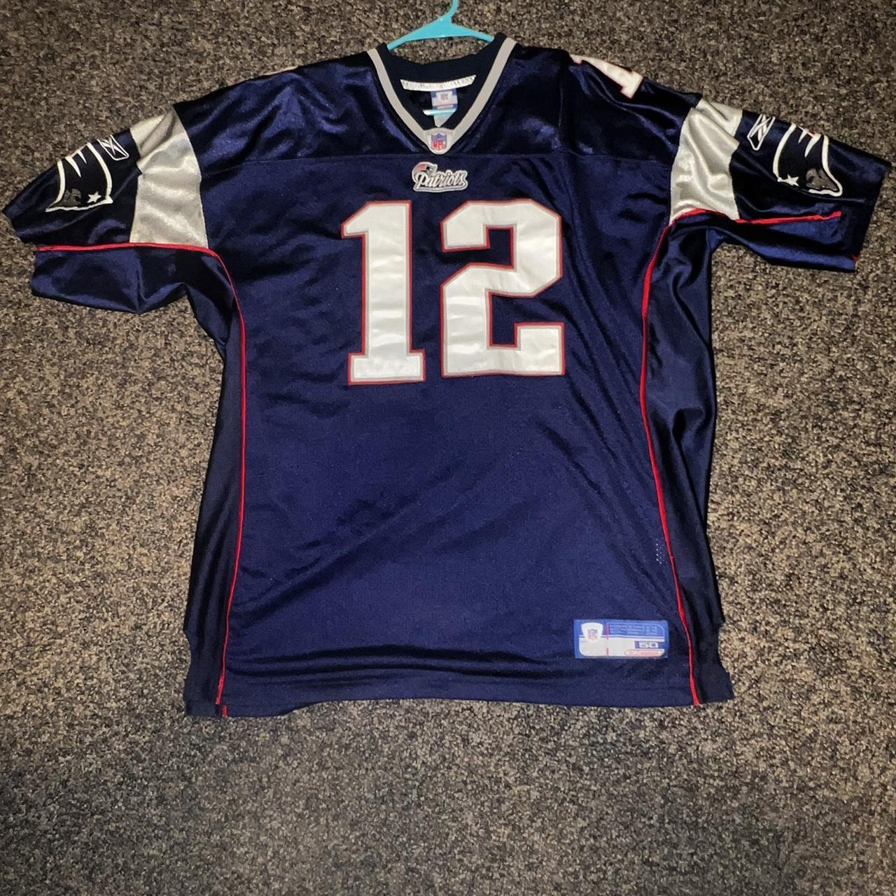 Tom brady patriots jersey on field Reebok stitched - Depop