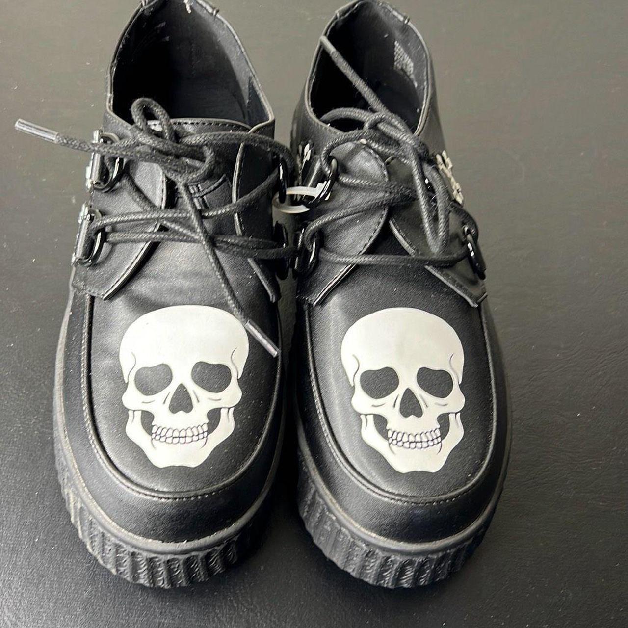 Strange Cvlt Black Skull Creepers Look bad to the | Depop Strange Cvlt Black Skull Creepers Look bad to the | Depop