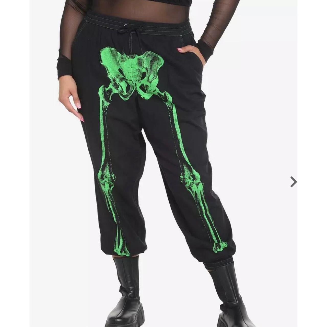 Green Skeleton Jogger Pants Plus Size Ready for - Depop