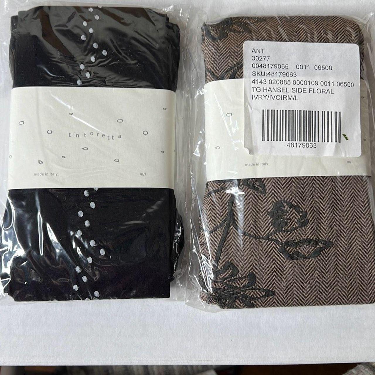 2 pair Anthropologie Tintoretta Tights Black with - Depop