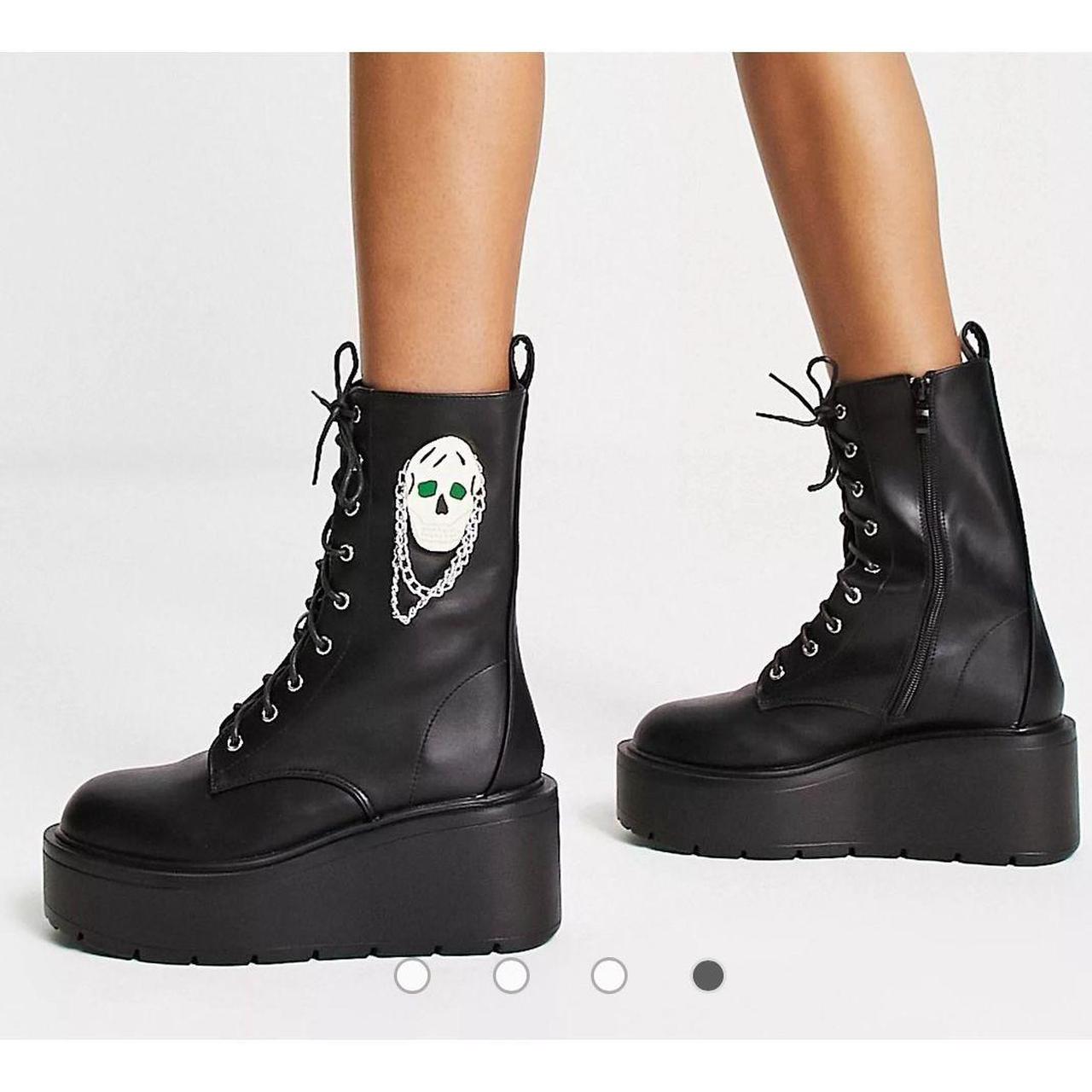 Koi Footwear Yorick Mansion Platform Skull Boots A | Depop