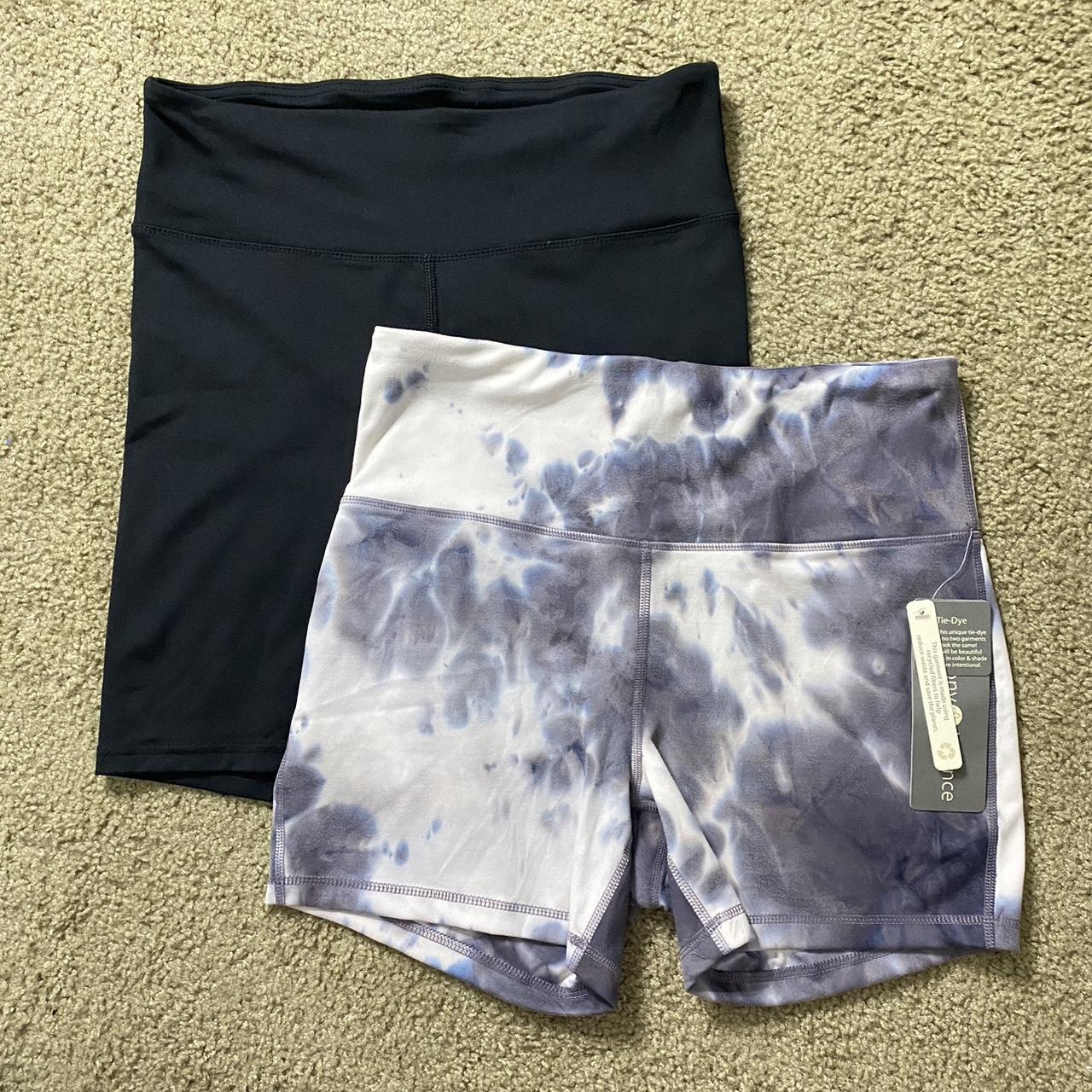 2 bundle shorts both sz L purple one no longer has - Depop