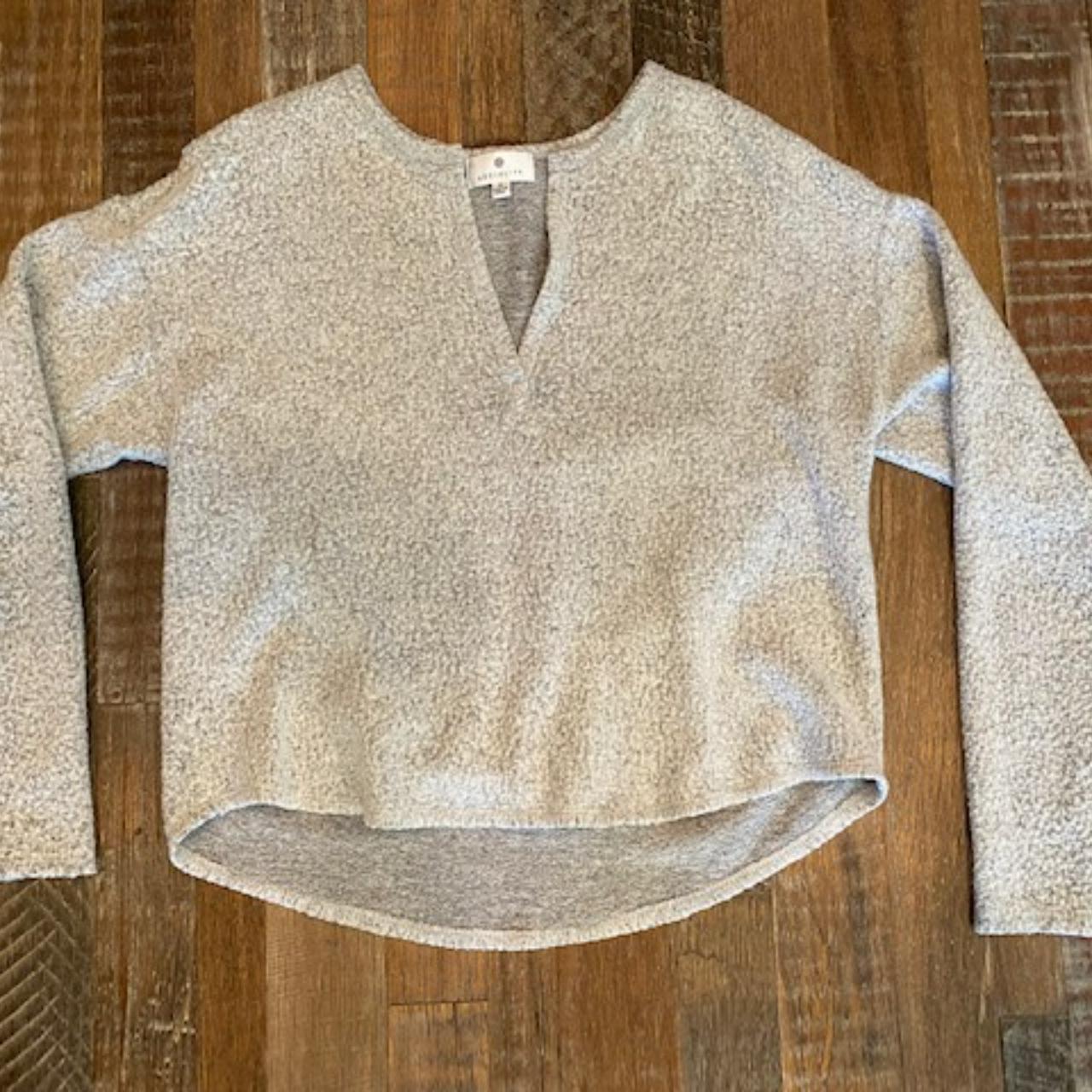 Socialite Sweater Cropped Gray size S Sweater is in... - Depop