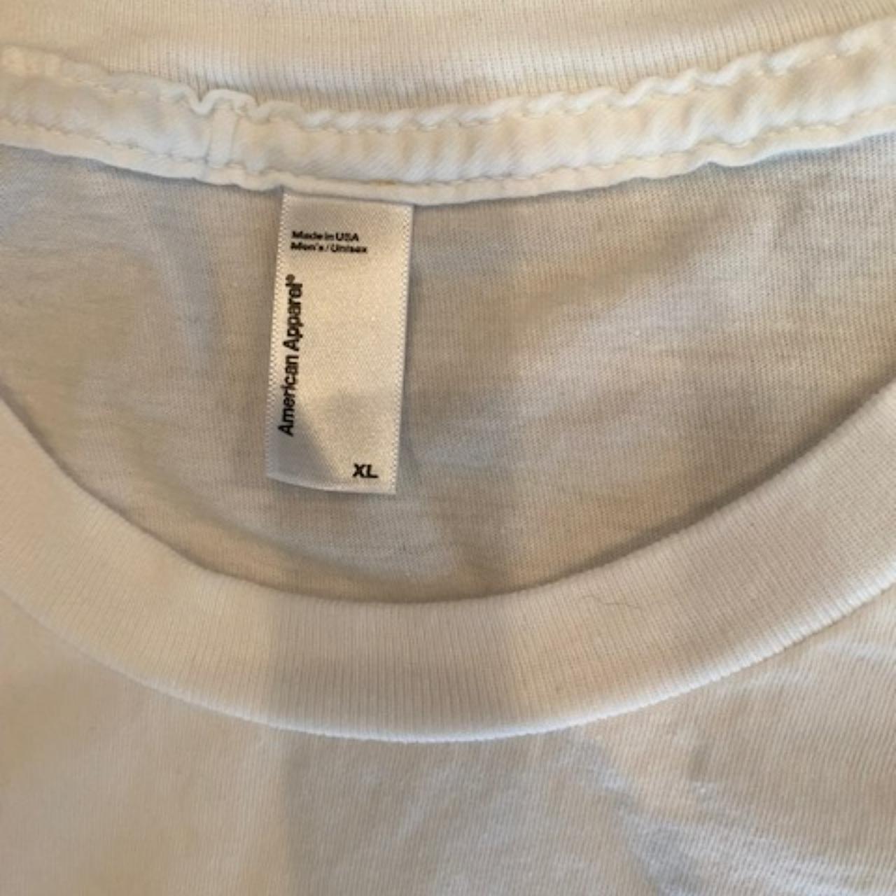 American Apparel Jacques Cousteau White T-shirt size... - Depop