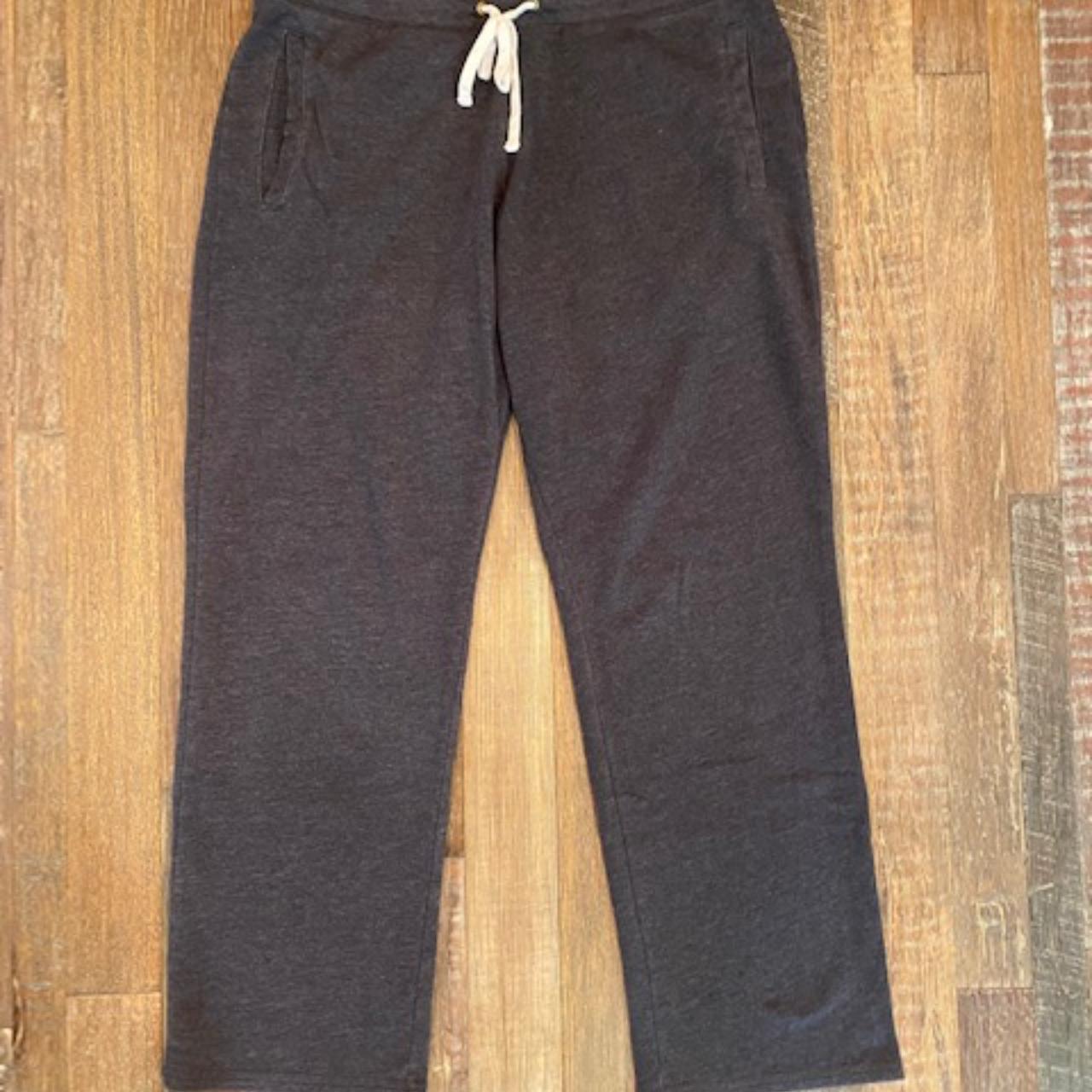 Old Navy Women s Fleece Straight Leg Charcoal Sweat... - Depop