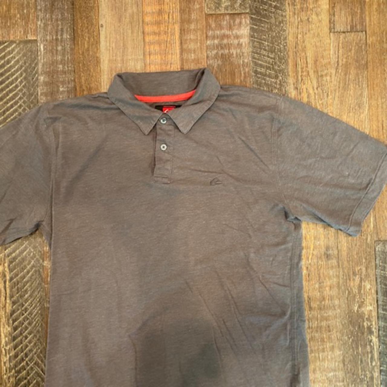Quiksilver Collared Polo Shirt Youth Boys gray size... Depop