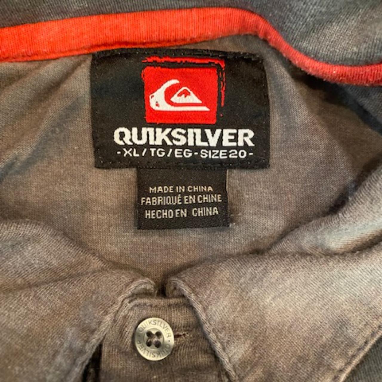 Quiksilver Collared Polo Shirt Youth Boys gray size... Depop