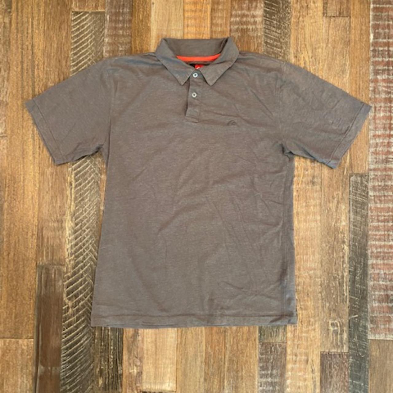 Quiksilver Collared Polo Shirt Youth Boys gray size... Depop