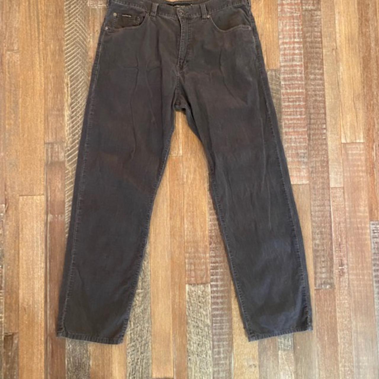 Calvin Klein Men's Corduroy Pants Relaxed Straight... - Depop