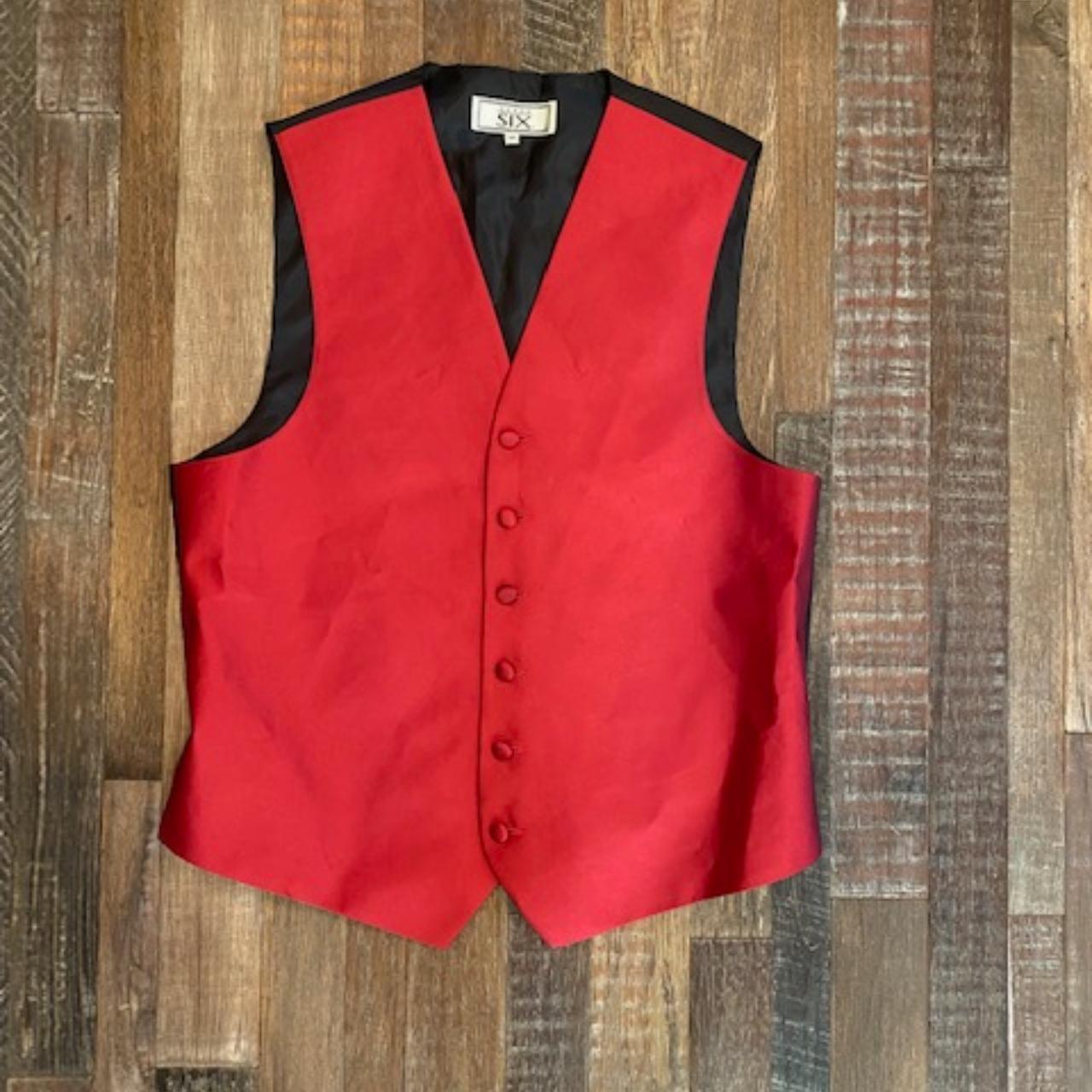 After Six Men's Black and Red Gilet