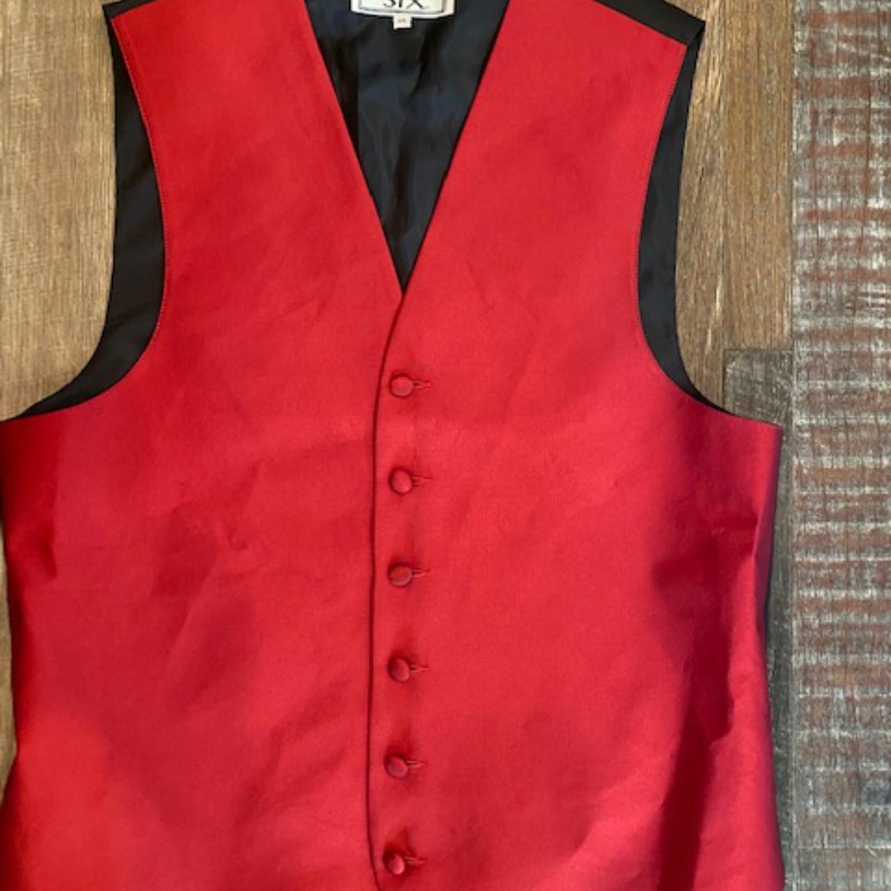 After Six Men's Black and Red Gilet (2)