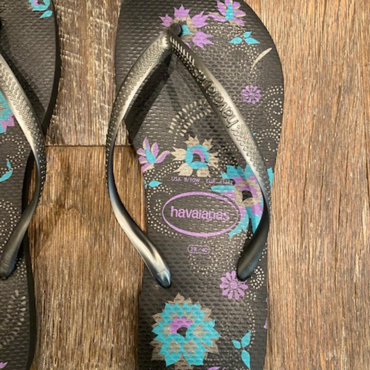 Havaianas Slim Tropical Flip Flops Sandals Women's... Depop