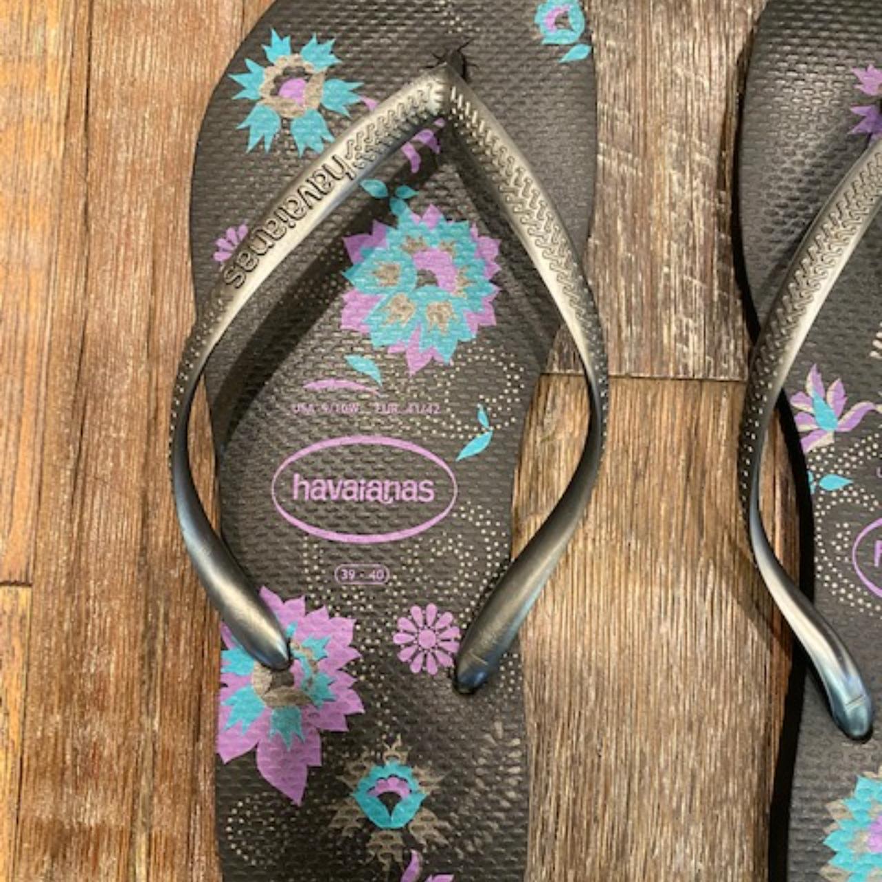 Havaianas Slim Tropical Flip Flops Sandals Women's... Depop