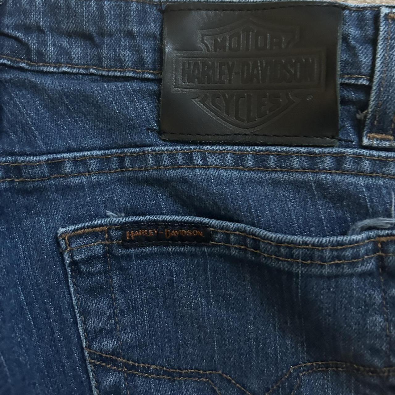 Harley Davidson Men's Navy Jeans Depop