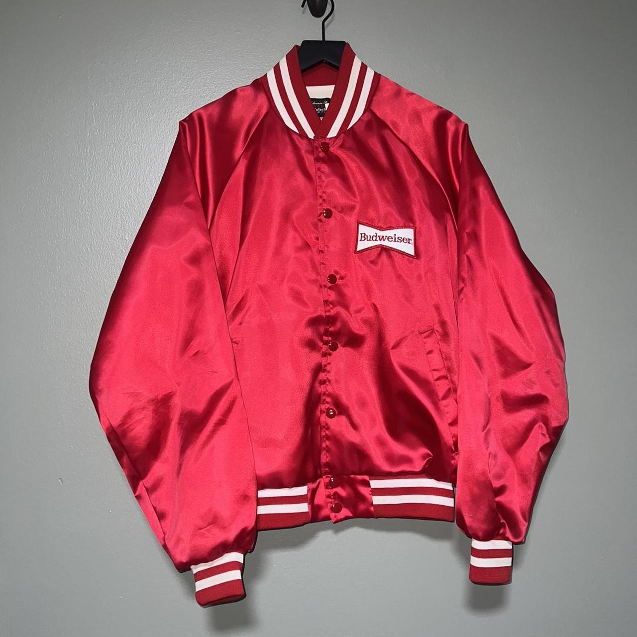 80/90s Budweiser satin jacket Size XL... - Depop