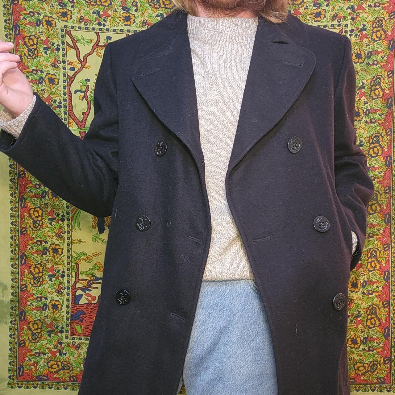 US Navy Wool Peacoat • Size 42L, fits like an XL or... - Depop