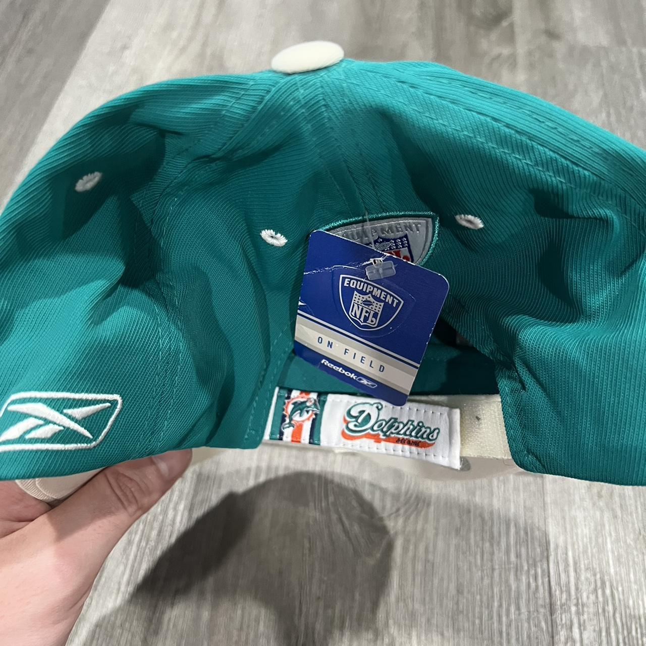 Vintage Reebok Miami Dolphins Fitted Hat Size 7 - Depop