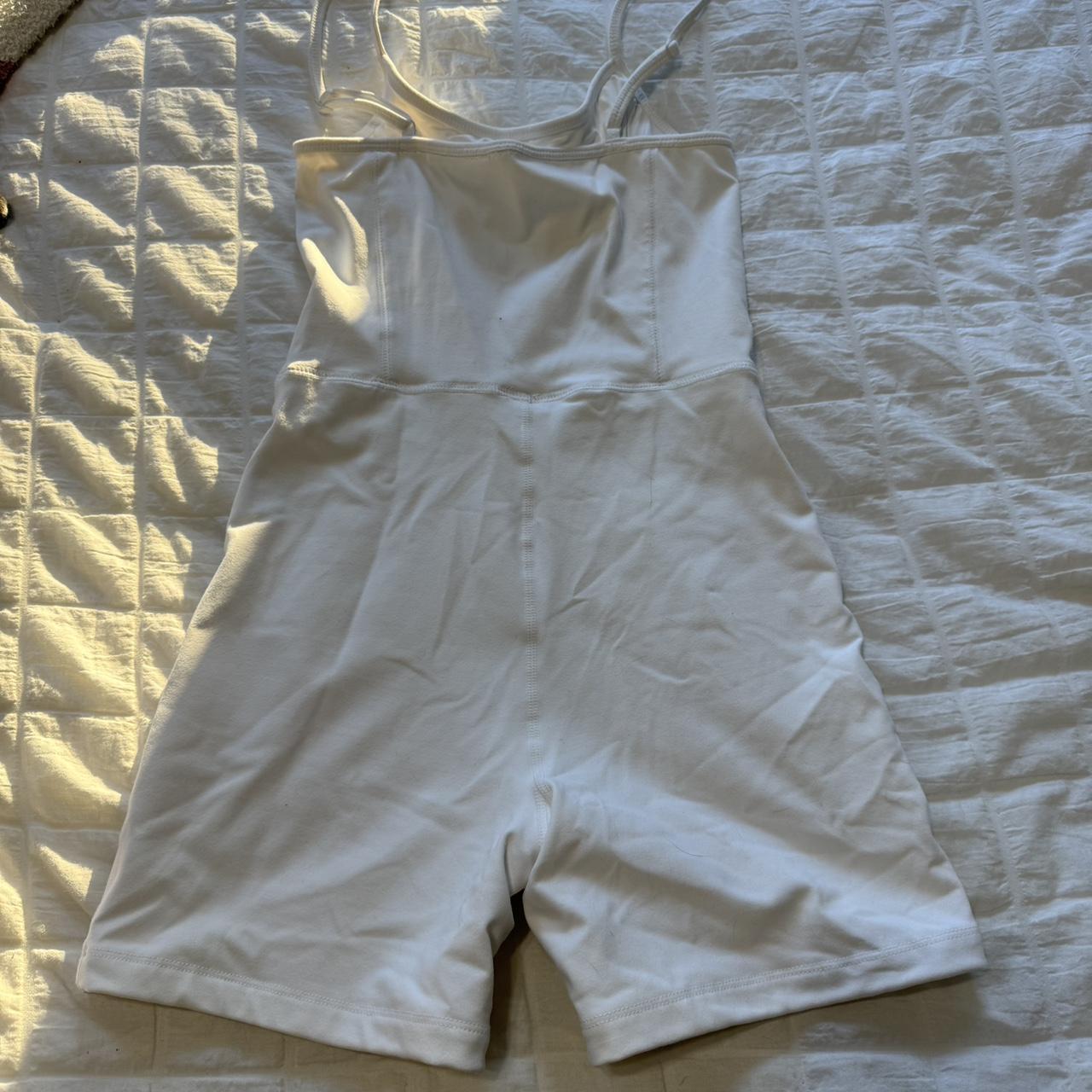 Womens garage white athletic romper - Depop