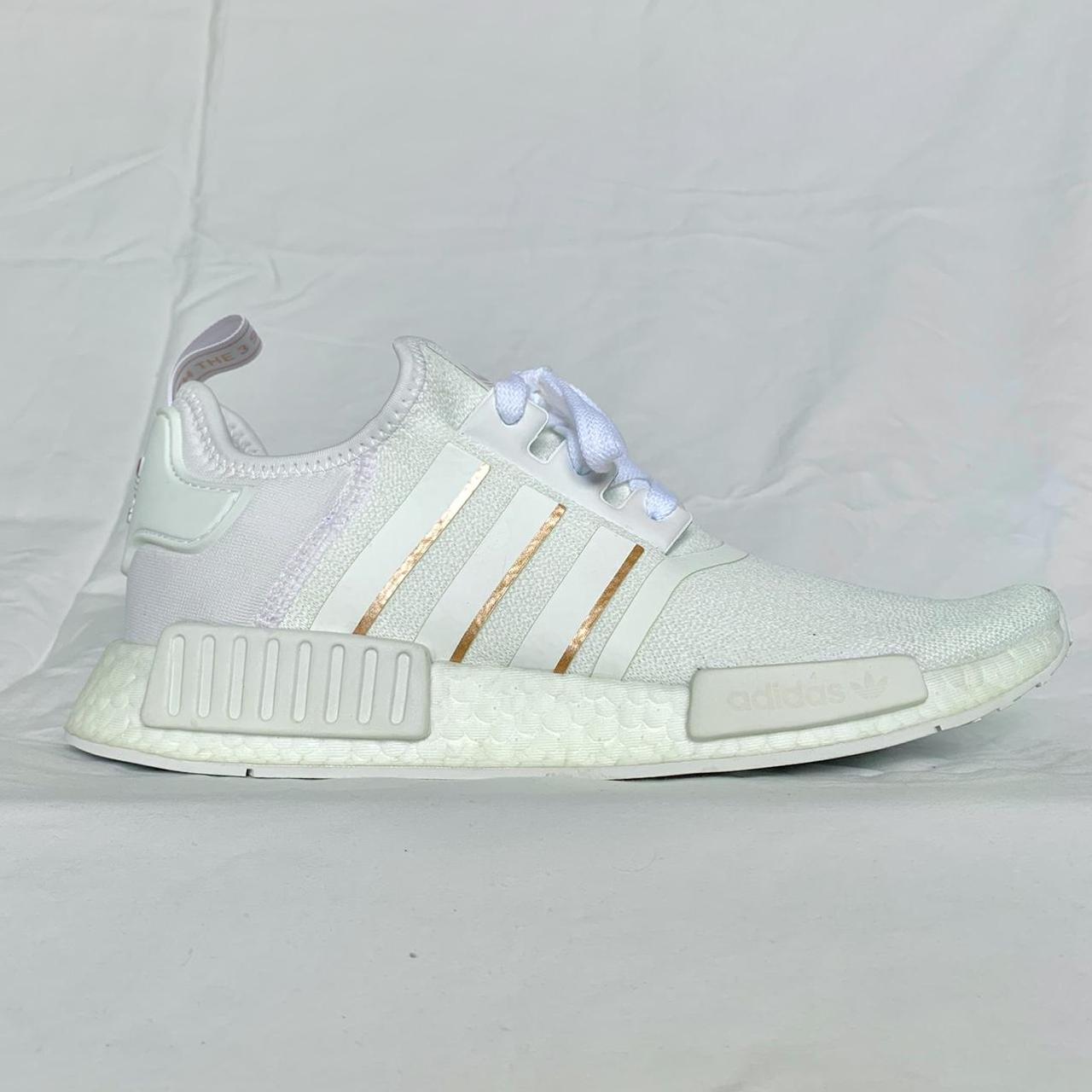 Adidas rose gold shoes best sale nmd r1