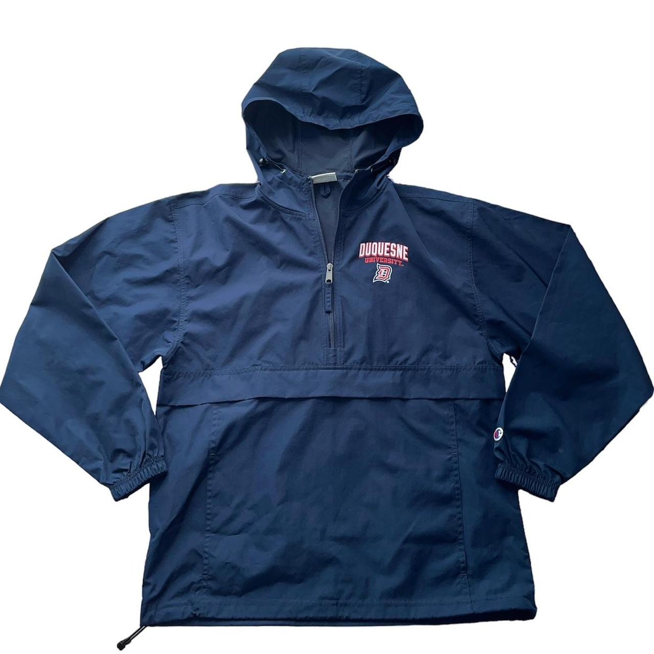 Champion windbreaker blue hot sale