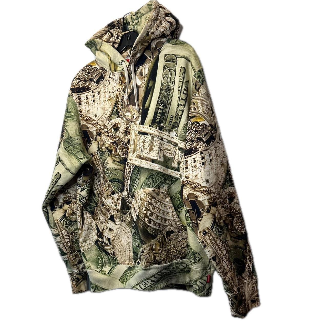 Supreme blind hooded sweatshirt cash money print