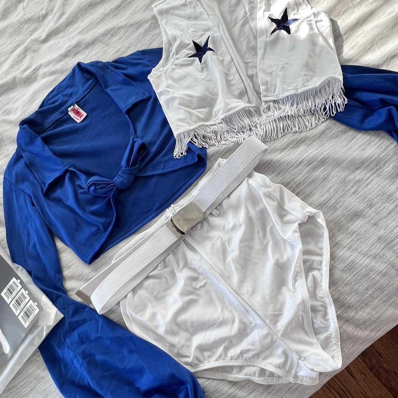 Kids Dallas Cowboys Cheerleader Outfit Includes Vest Blue 