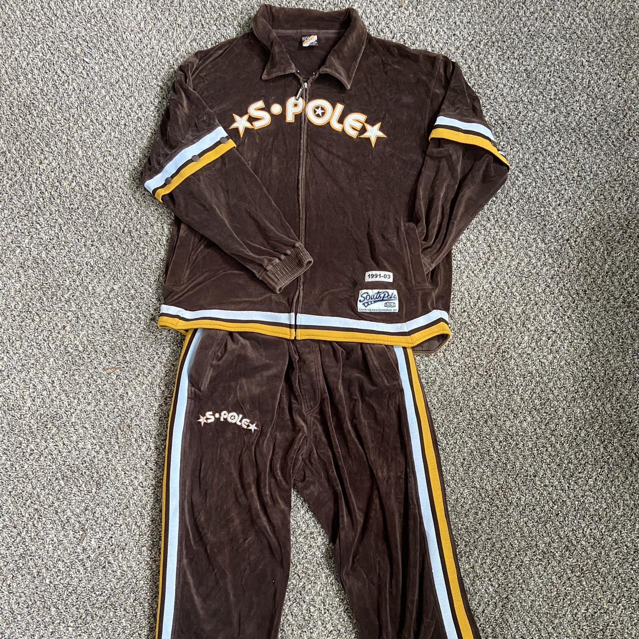 Vintage Southpole track suit set. Brown Southpole... - Depop