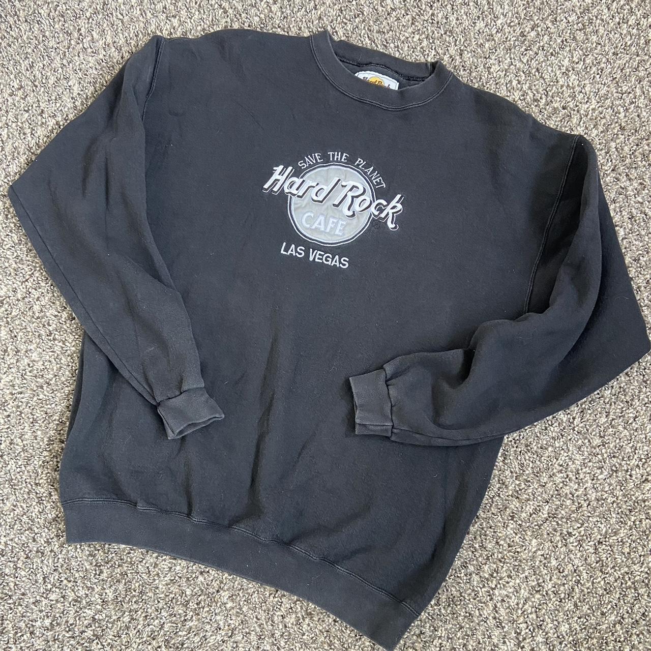 Vintage Hard Rock Cafe crewneck. Hard Rock Cafe Las... - Depop