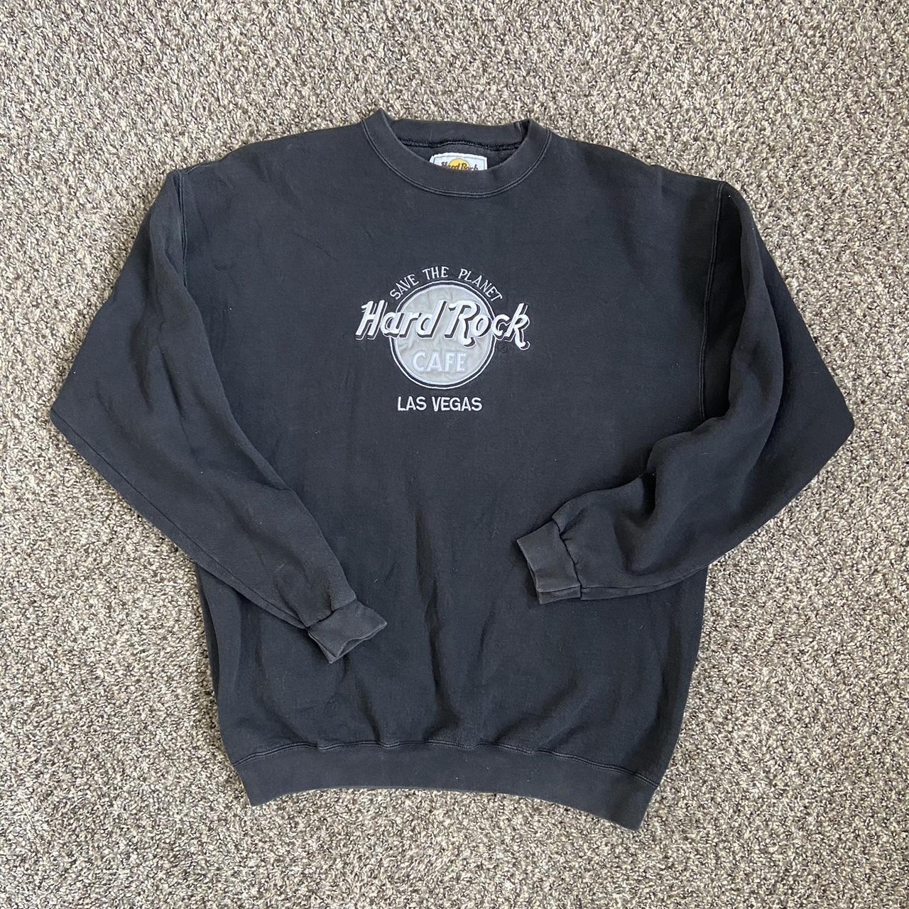 Vintage Hard Rock Cafe crewneck. Hard Rock Cafe Las... - Depop