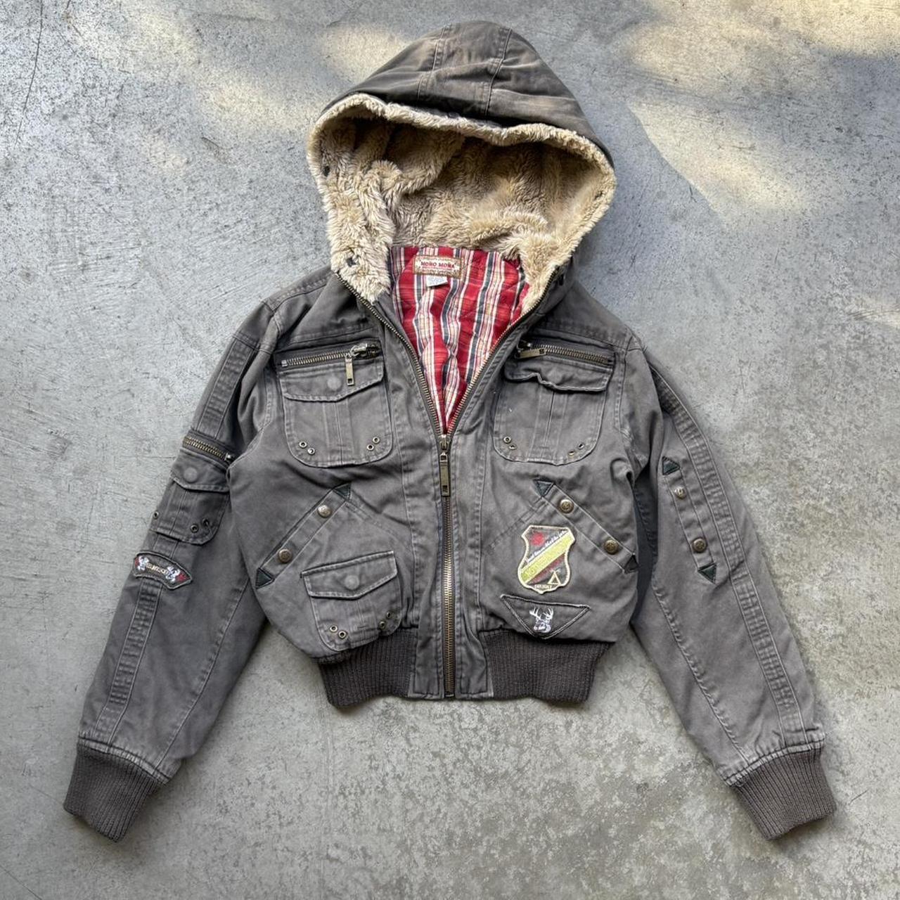 Y2k fur-jacket - Depop