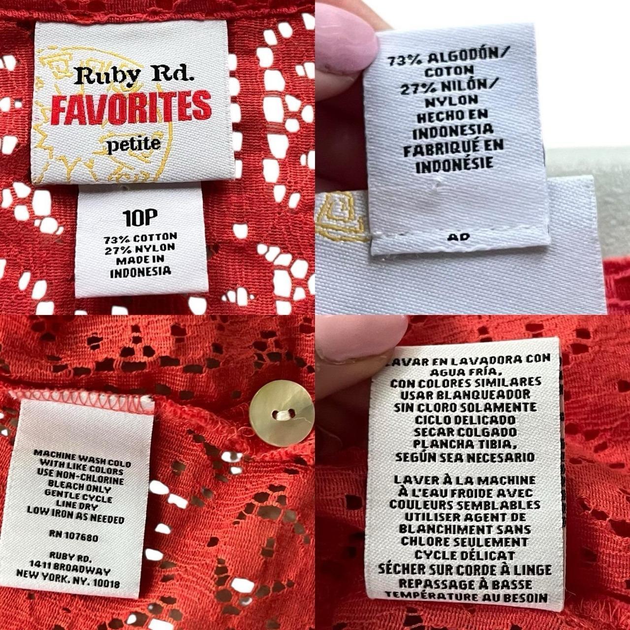 Ruby Rd. Women's Blouse - Red/Orange - 10 – Ruby … - image 3