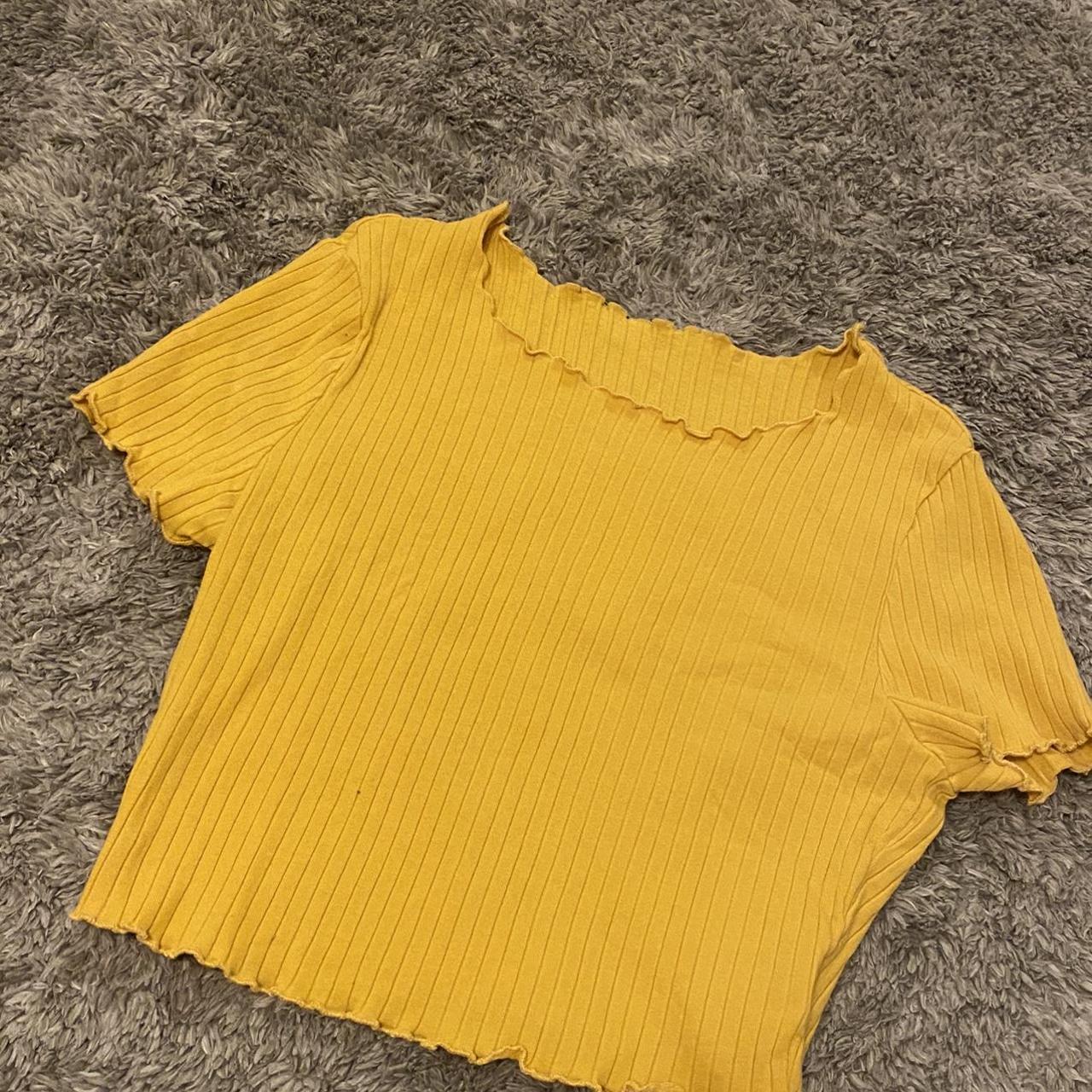 SHEIN Women's Yellow Croptop Depop