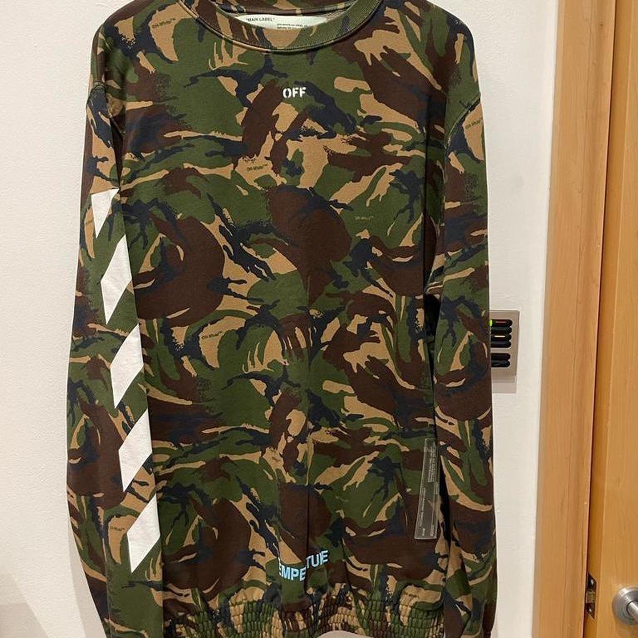 Camo Off White Jumper OffWhite Depop