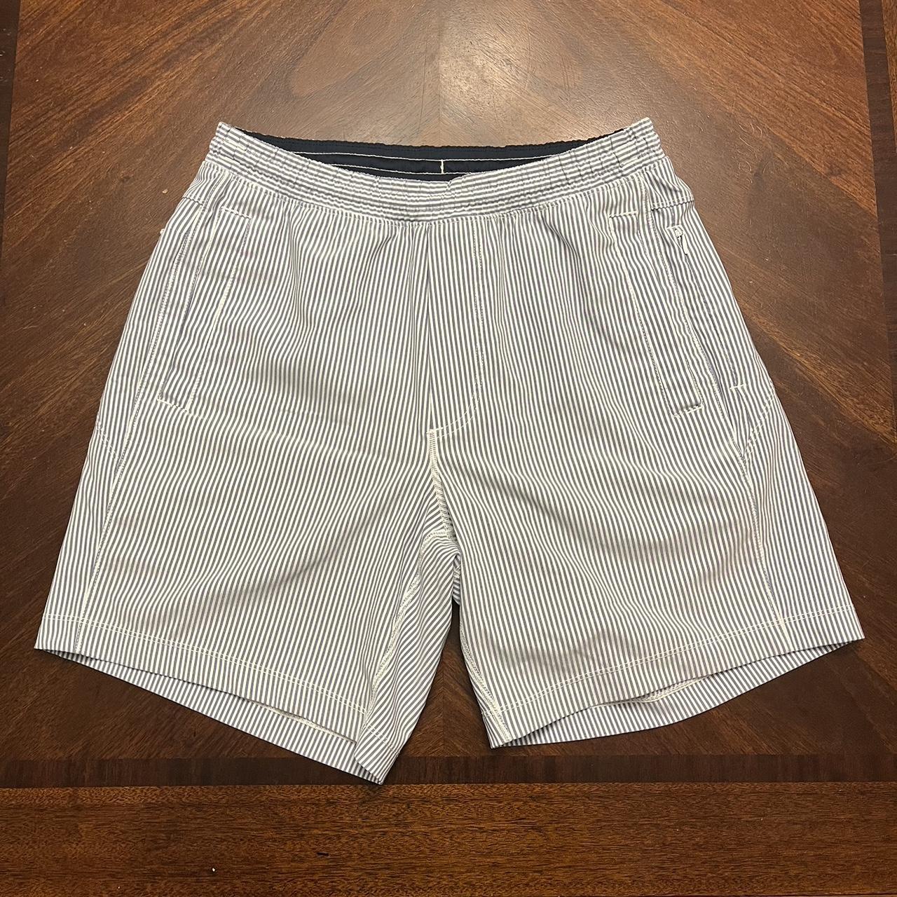 Birddogs seersucker shorts size L mens blue/white... Depop
