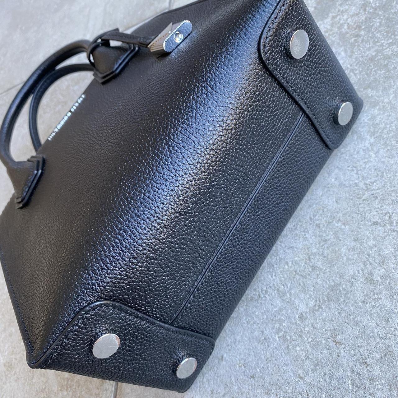Black pebbled leather Michael Kors handbag with... - Depop