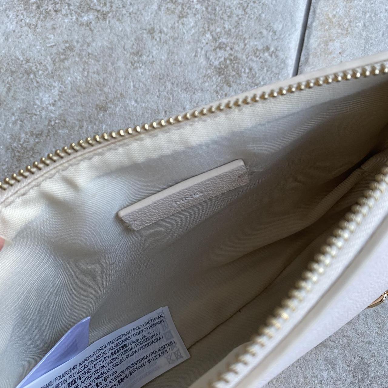 Mango Women's Cream and Gold Bag Depop