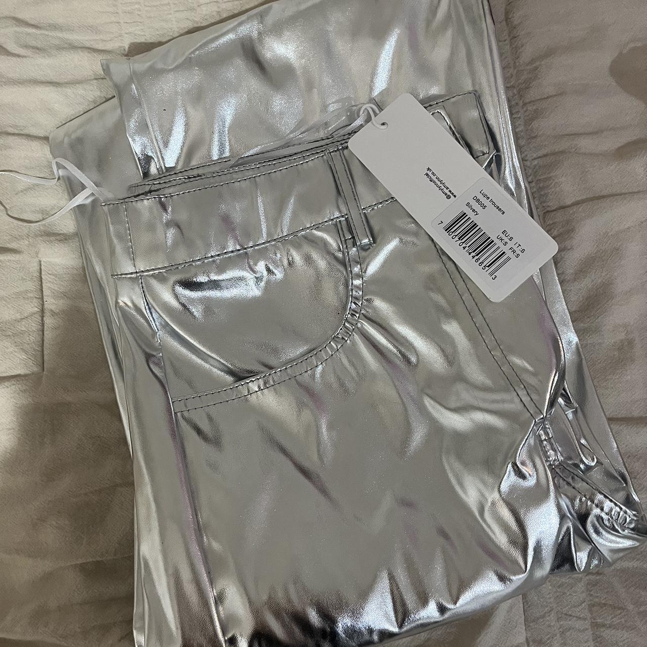 Brand new Amy Lynn Lupe trousers Metallic silver - Depop