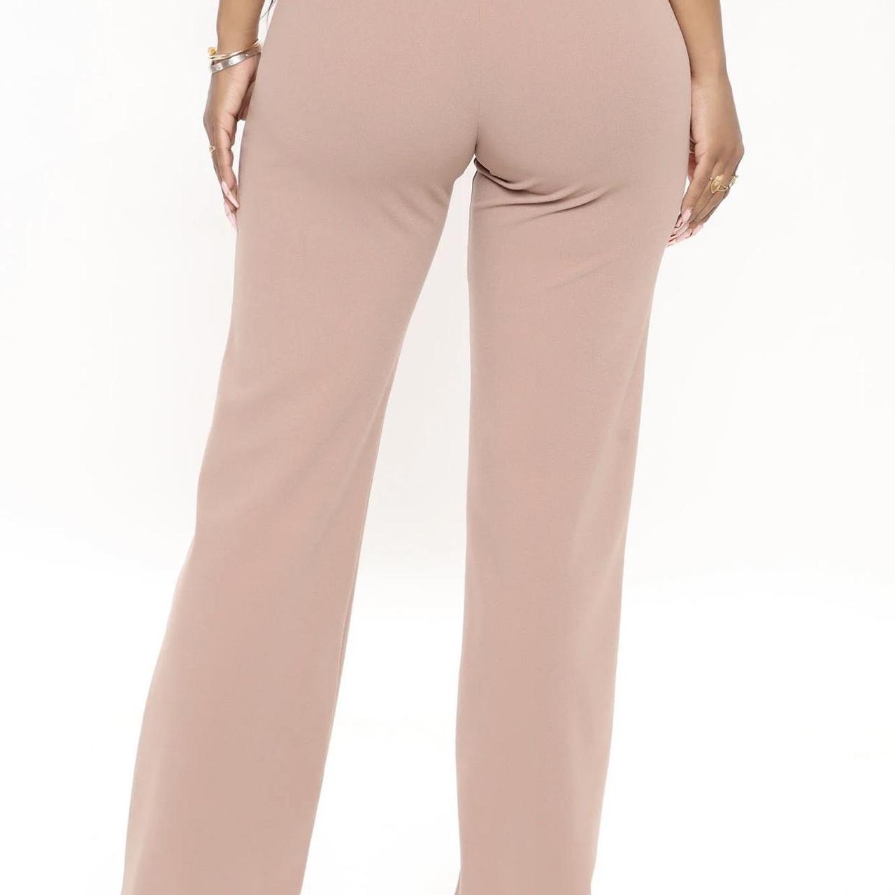 Womens Call It Even Wide Leg Dress Pants in Taupe size XL by Fashion Nova