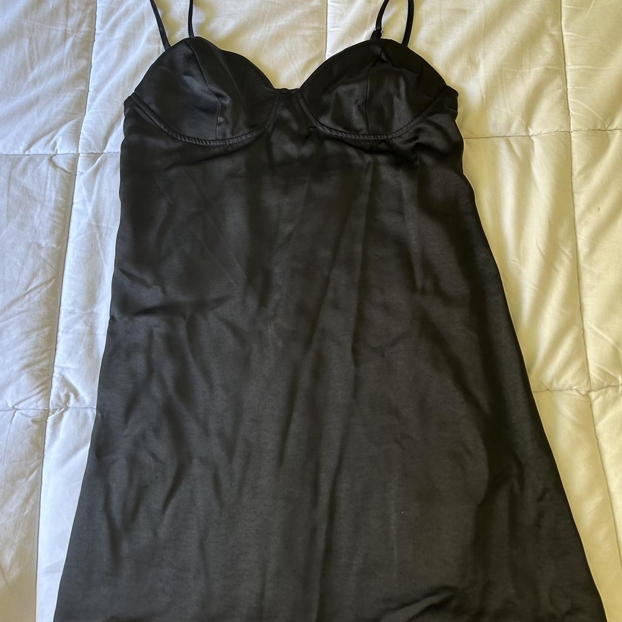 Wild fable, black, satin, dress - Depop