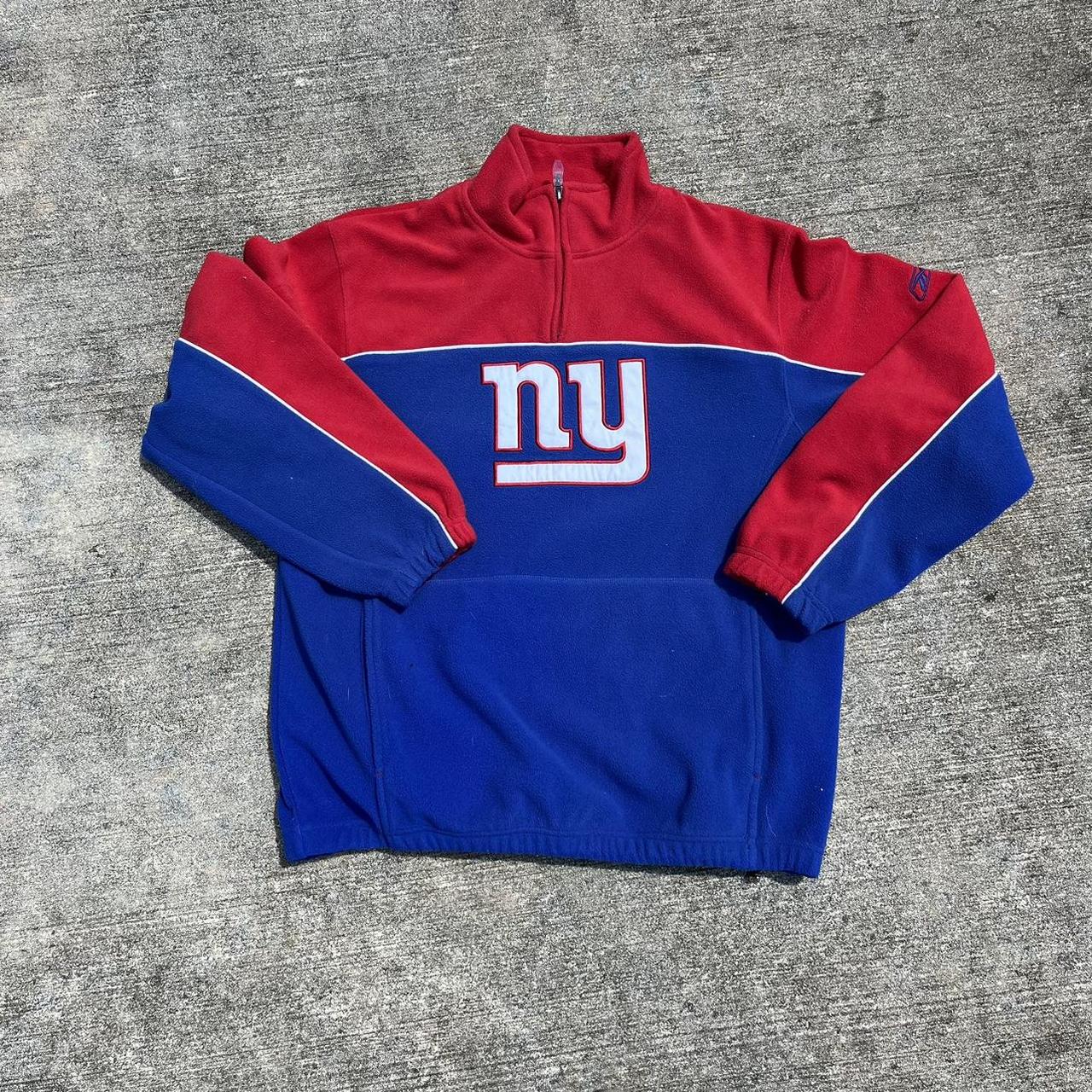 Reebok NFL New York Giants Pullover Zip Up Pit to - Depop