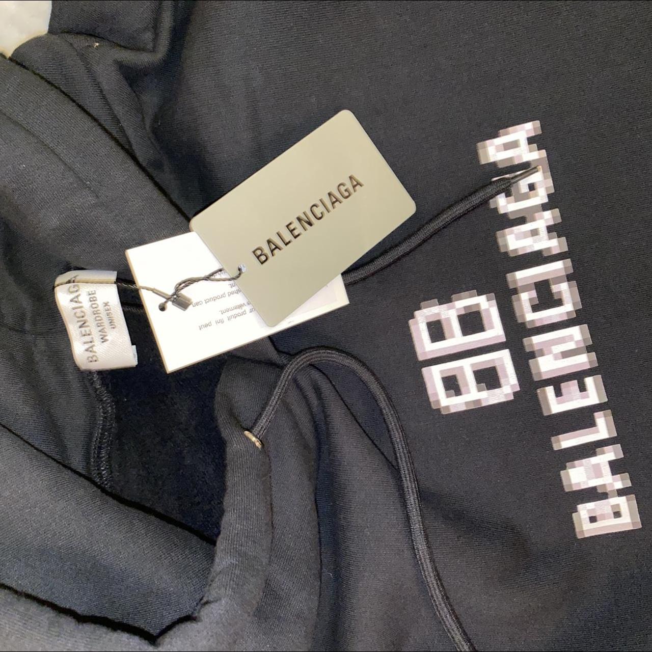Balenciaga pixel hoodie men New and ready to... - Depop