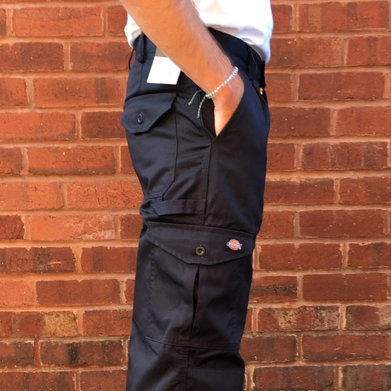 NAVY BLUE DICKIES CARGO PANTS Straight leg cargo... Depop