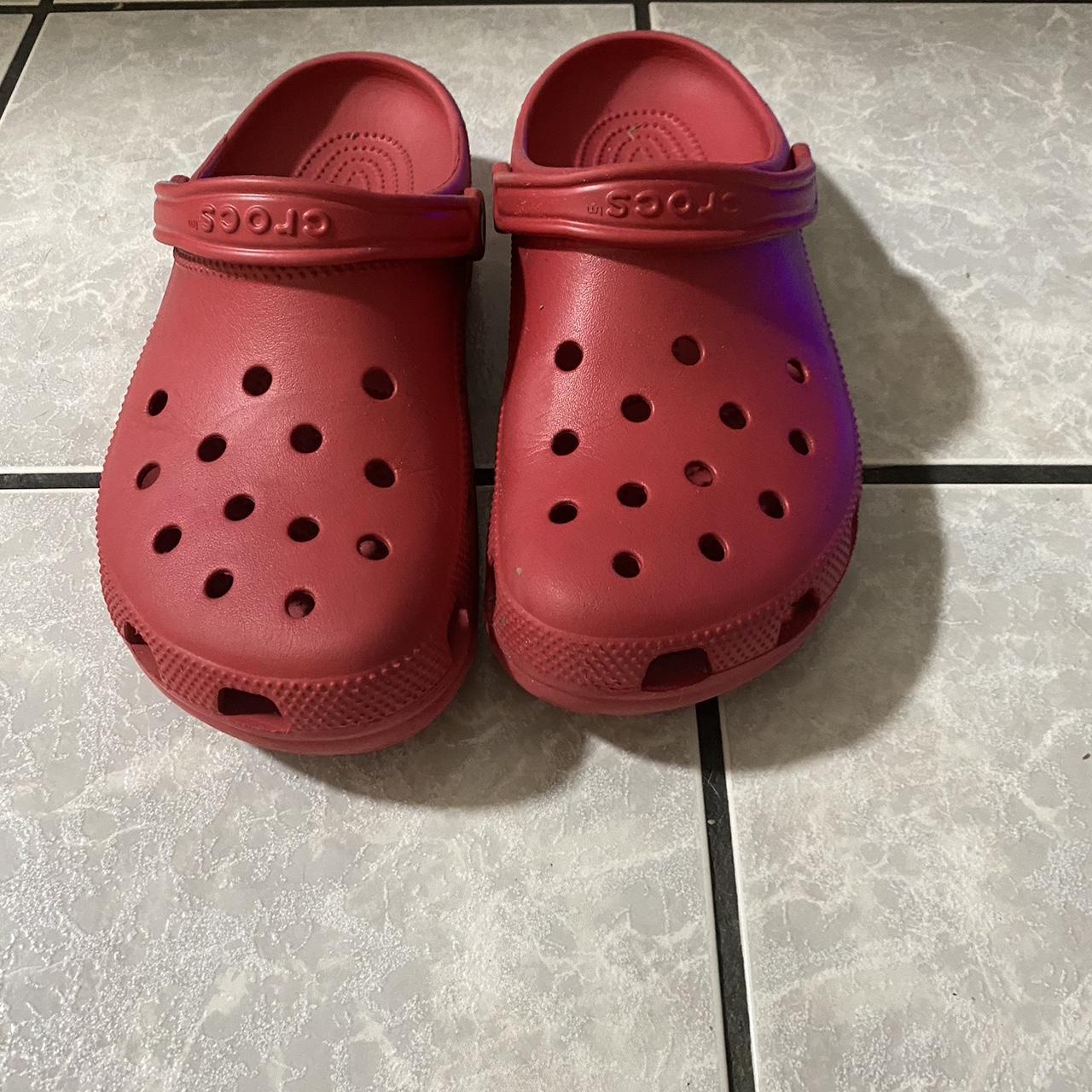 Red crocs mens size 10 new arrivals