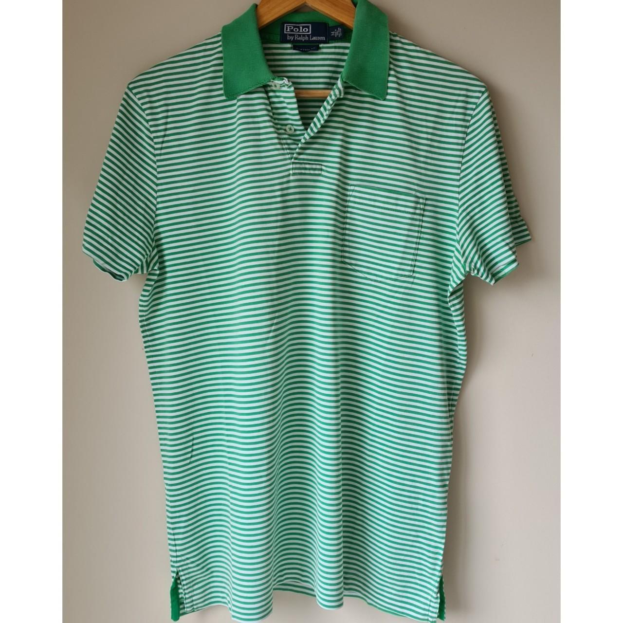 Polo Ralph Lauren Men's Green and White Polo-shirts | Depop