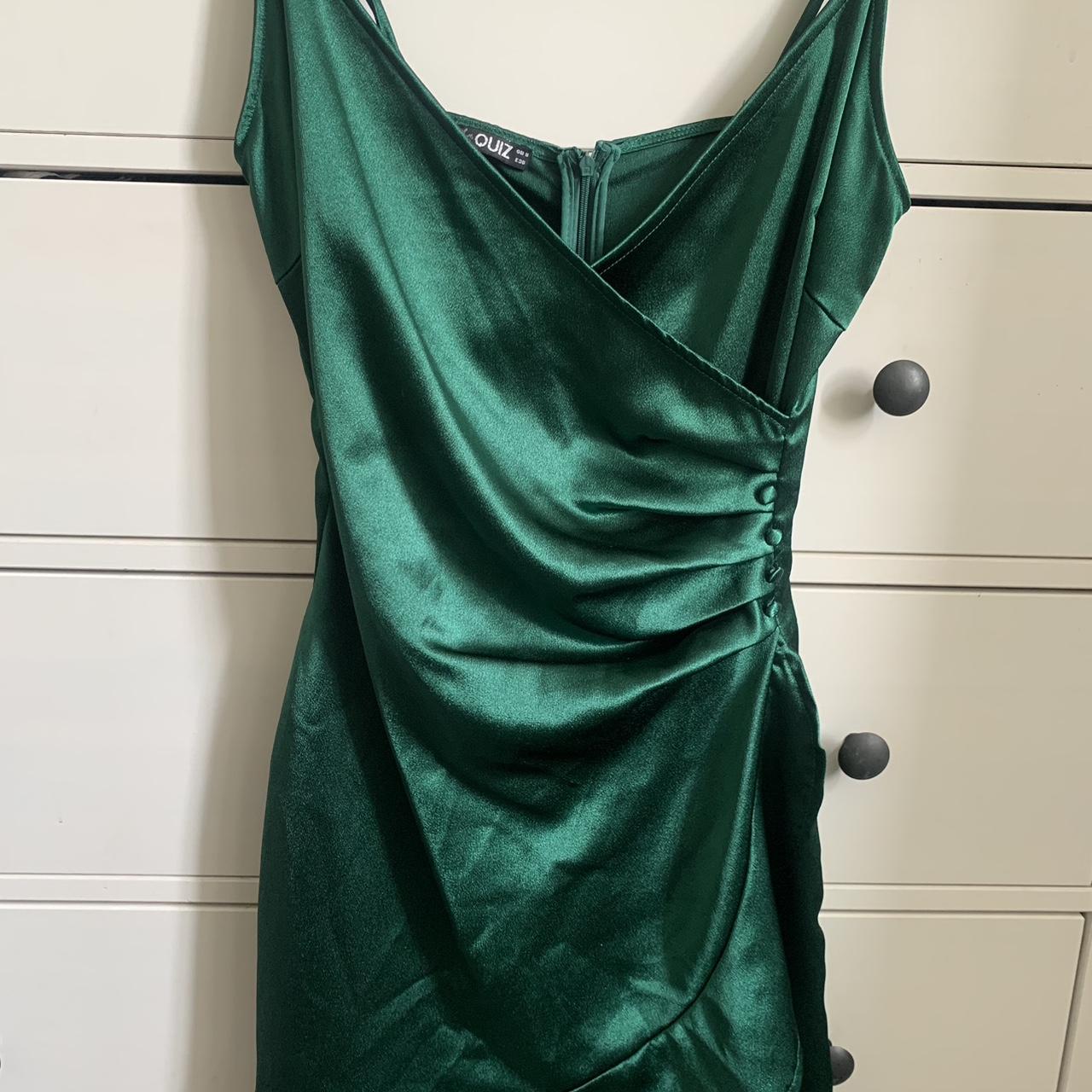 Emerald green going out dress best sale